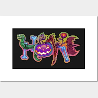 Halloween Hoke Purple Posters and Art